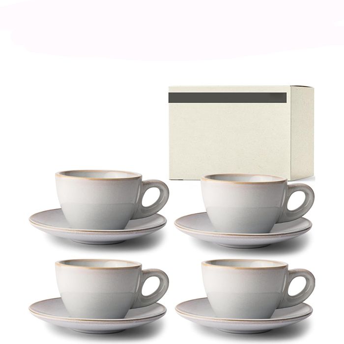 Zestaw filiżanek do cappuccino 4x180 ml kamionka włoski styl ze