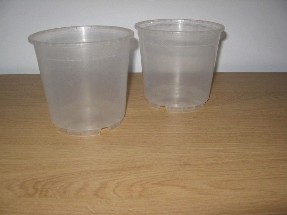 Doniczka plastikowa przeźroczysta bezbarwna storczyk fi 17, 14, 11,5cm