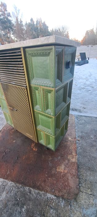 Piec kominkowy stylowy kominek koza kaflowy 7KW