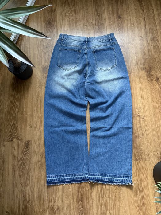 Flared Baggy Blue Jeans Джинси Фларед Широкі Прямі Relaxed Sk8 Y2k Jaded London Racer Archive Opium Архив Опиум Джинсы Blue Washed
