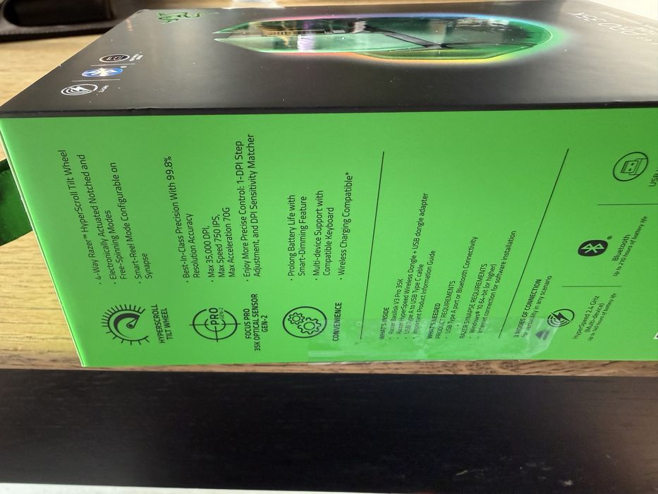 Миша Razer Basilisk V3 Pro 35K Phantom Green