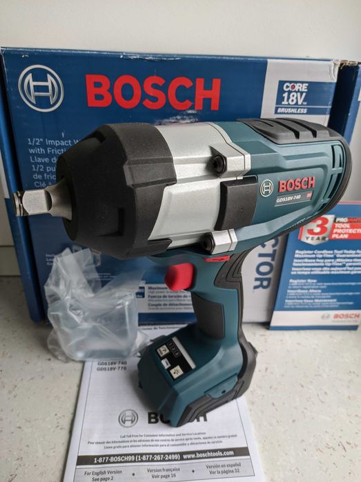 Бесщеточный ударный гайковерт Bosch GDS18V-740N (GDS 18V-1000) 1/2"