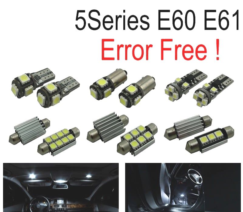 KIT COMPLETO 18 LAMPADAS LED INTERIOR BMW E60 E61 M5 520I 523I 530I XDRIVE 520D 525D 535D 530D SEDAN TOURING 03-10