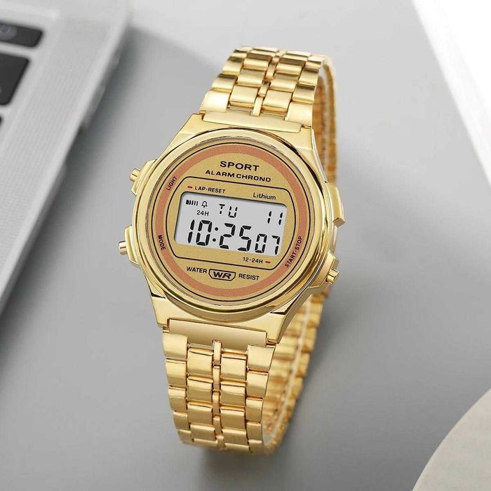 Zegarek elektroniczny damski  , kolor złoty , nowy