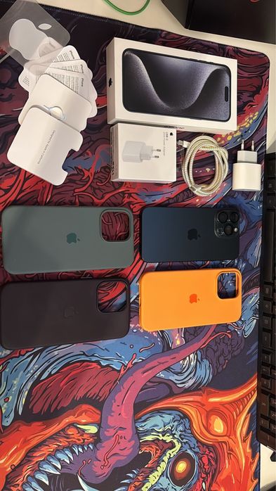 Iphone 15 pro max azul titanio 256gb como novo