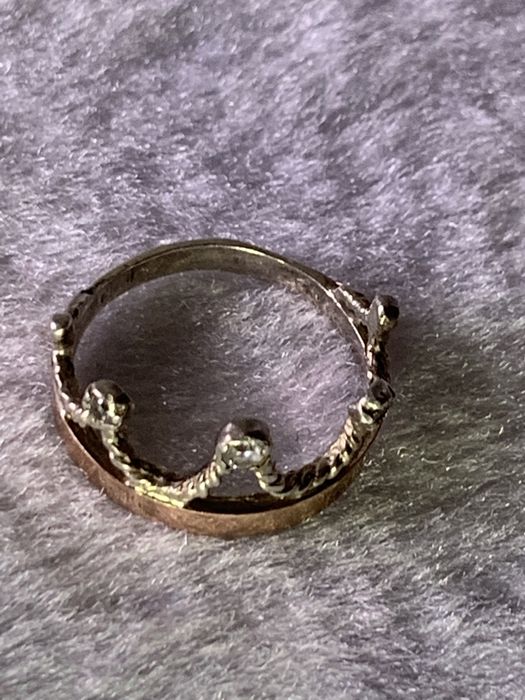 Перстень срібло золото