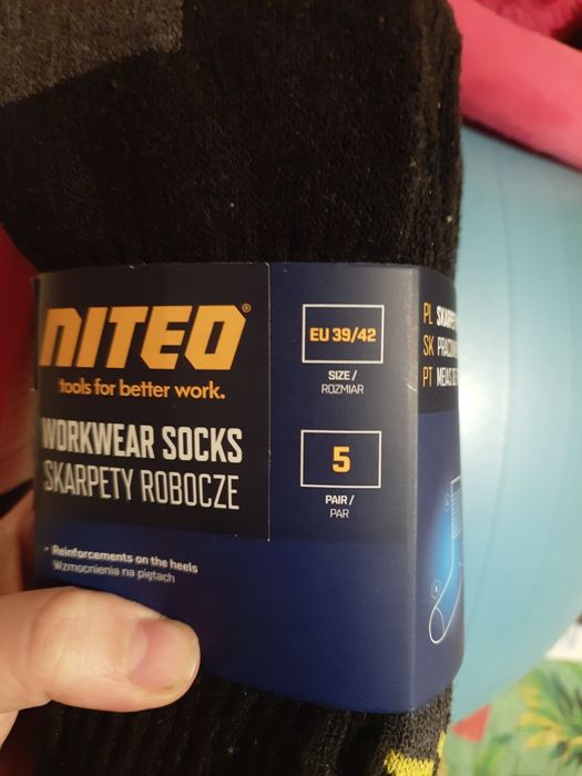 Ciepłe, długie skarpety, dobre na narty, 5sztuk, rozm. 39-42