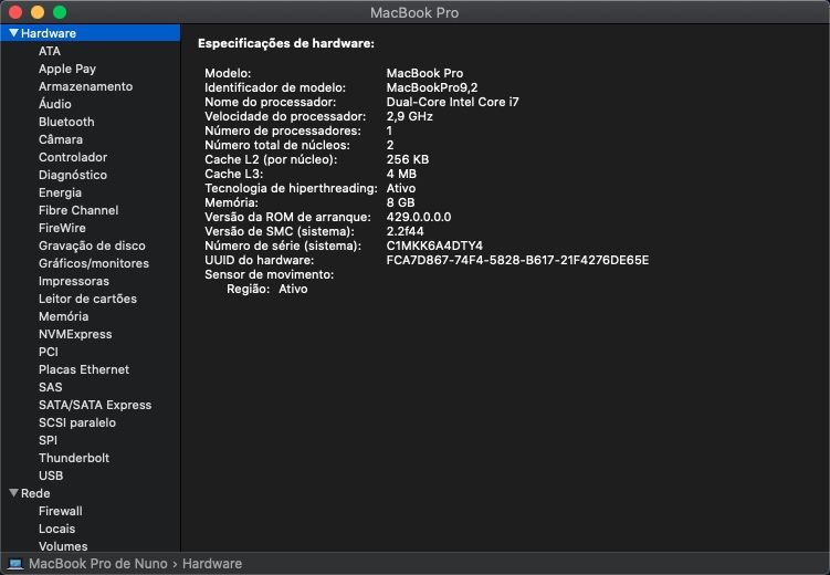 MacBook Pro 13 Polegadas