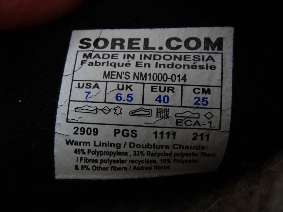 Buty SOREL CARIBOU roz 40 Śniegowce Ocieplane Waterproof Skóra