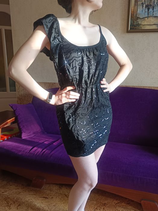 Платье на выпускной чёрное мини