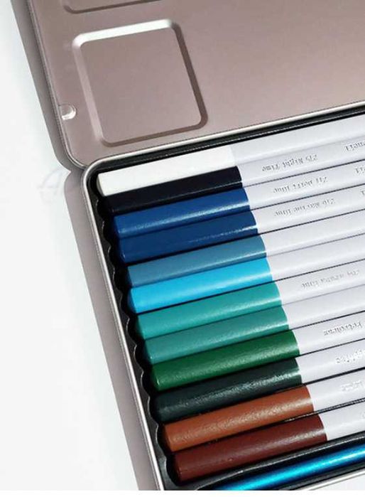 DécoTime Kredki AKWARELOWE w puszce Monochromatyczny 12 kol+pędzel