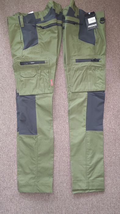 Dwupak Fristads Stretch elastyczne spodnie robocze serwis pas 78cm BHP hunter trekking outdor
