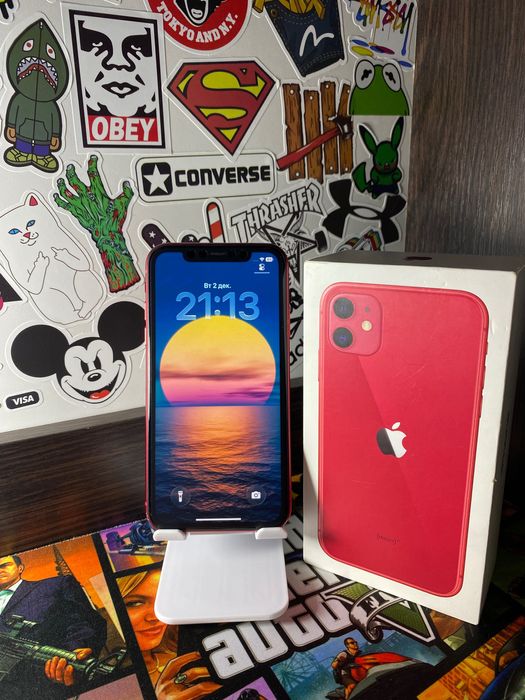 iPhone 11 АКБ 92% Red красный айфон
