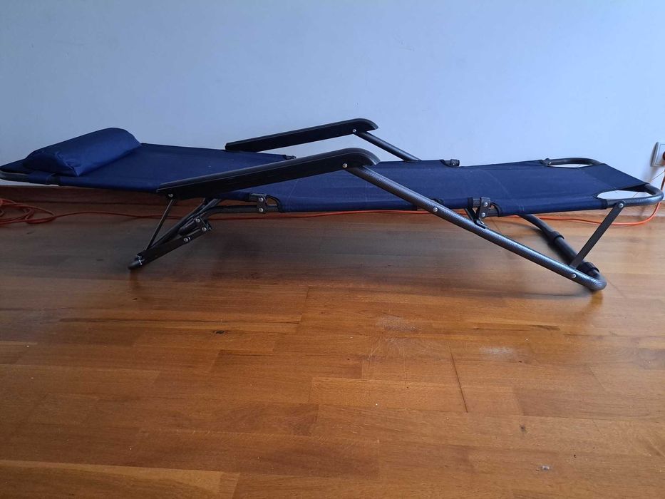 Leżak ogrodowy składany 2 w 1