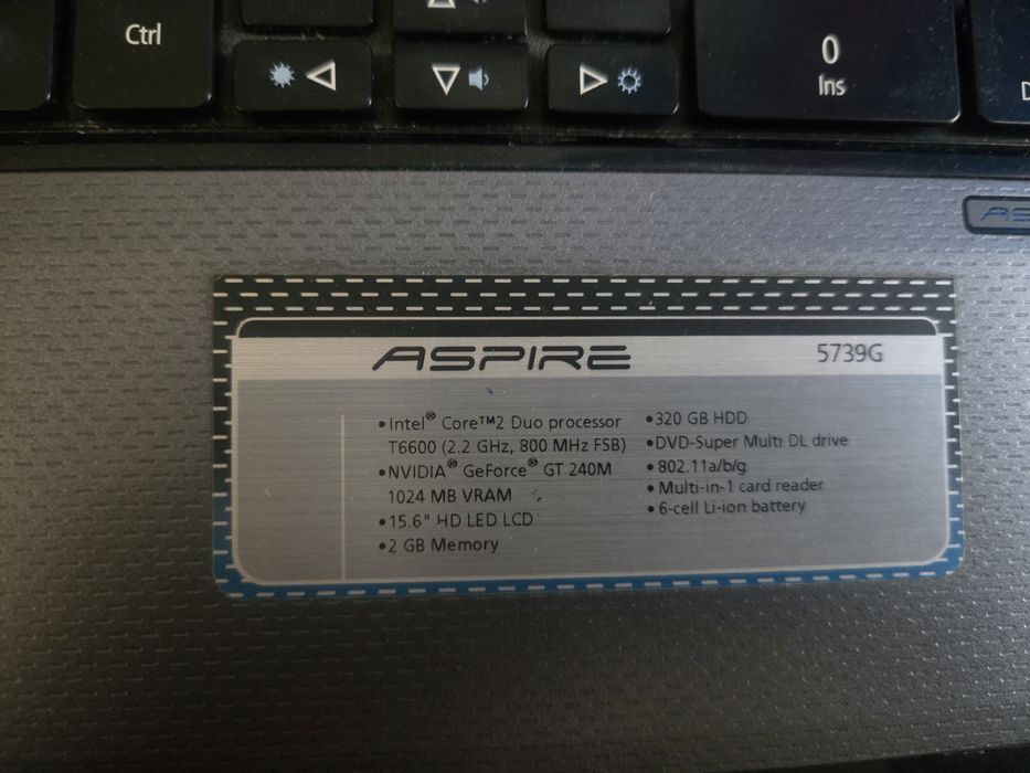 Продам ноутбук ACER ASPIRE 5739G