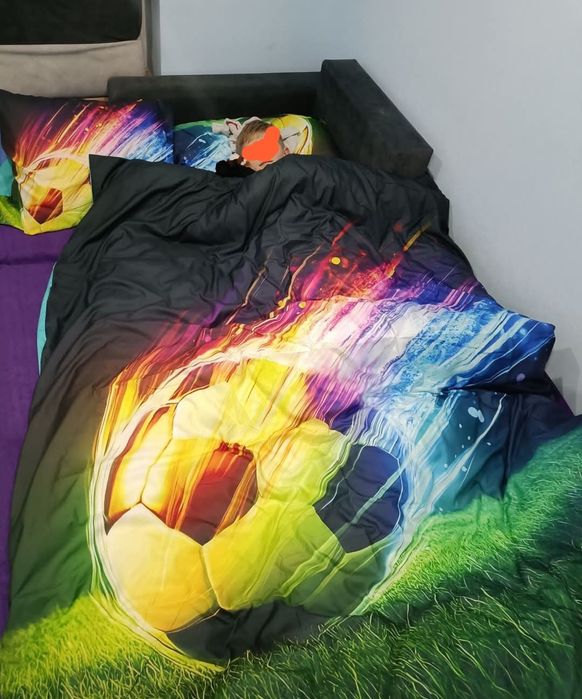 Komplet pościeli dla chłopca satyna bawełniana 160x200