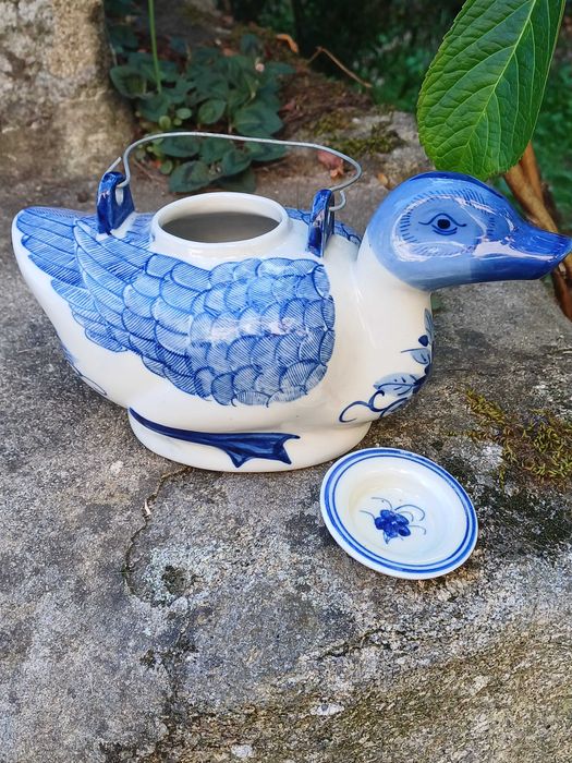 Pato Decorativo Pintado à Mão