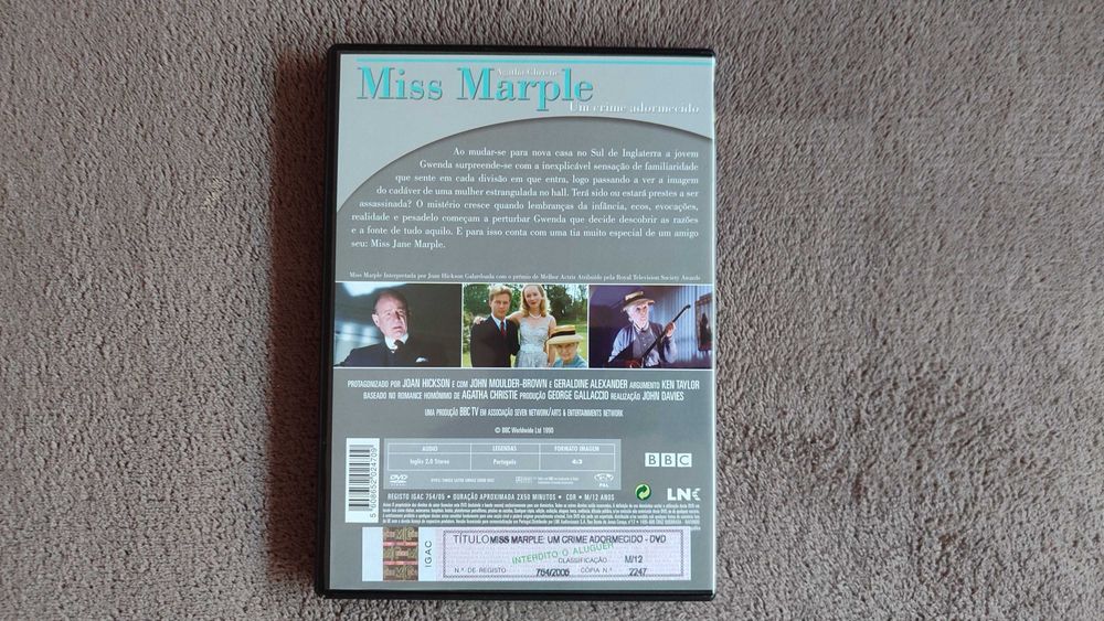 DVD Miss Marple - Um Crime Adormecido (Agatha Christie)