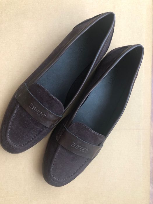 ESPRIT nowe mokasyny buty zamszowe r.41