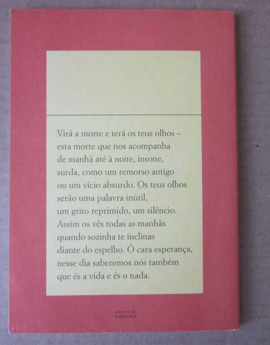 Cesare Pavese - VIRÁ A MORTE E TERÁ OS TEUS OLHOS