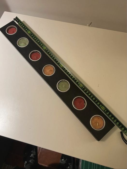 2 porta velas em madeira