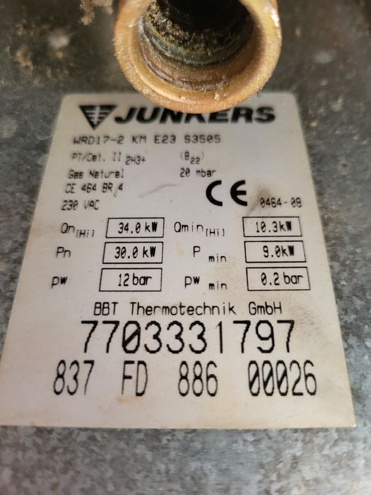 Esquentador junkers ventilado 17L
