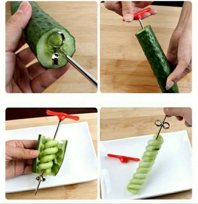 Espiralizador manual de legumes.