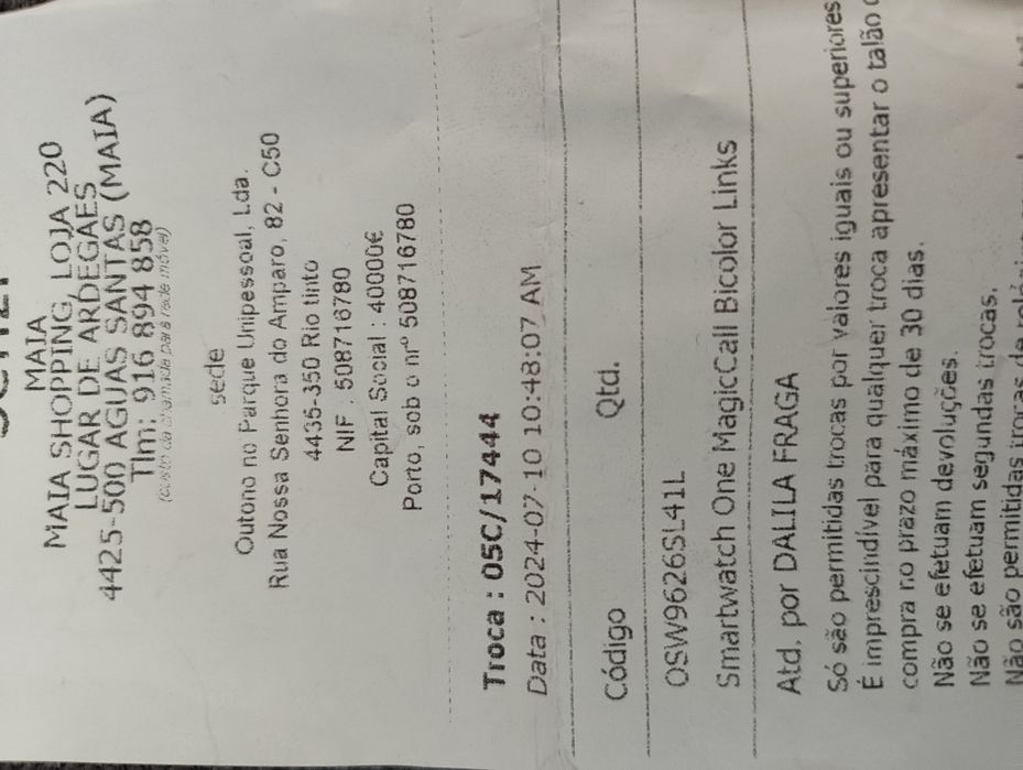 Smartwatch One como novo