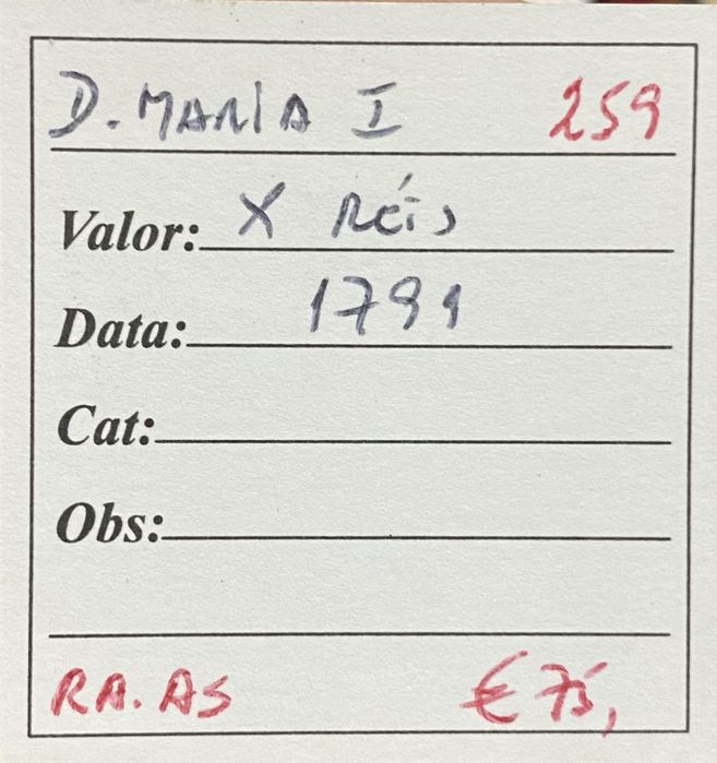 Moeda  259 - X Reis D MARIA I - 1791