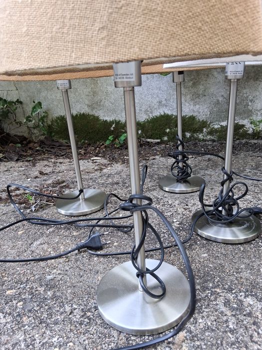 Candeeiro cromado 55cms