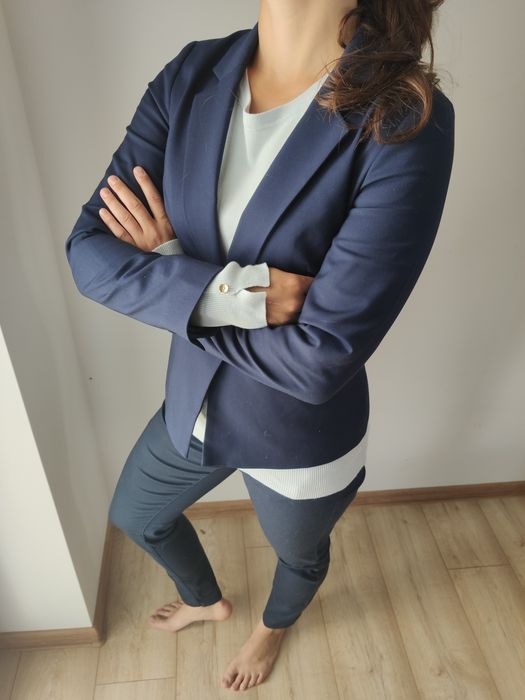 Eleganckie damskie spodnie granatowe casual