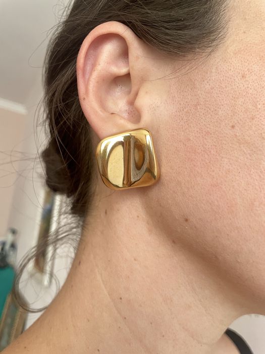 Avon вінтажні сережки кліпси золотисті американський вінтаж