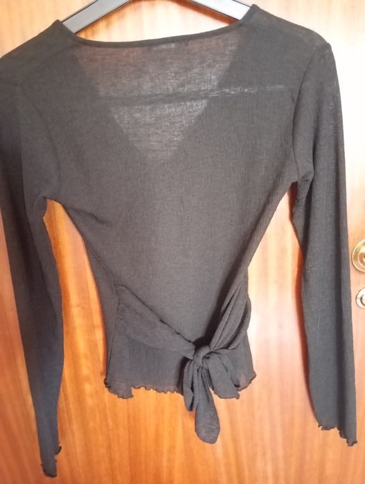 Blusa decote em V Zara