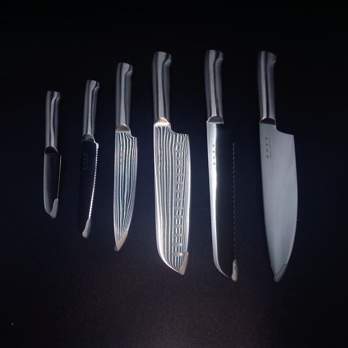 SMEG Faqueiro + 6 Facas Branco Original | Como Novo | Com Caixa