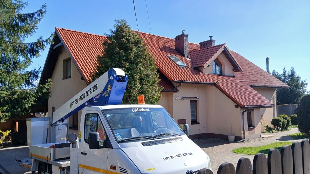 Mycie dachu, elewacji