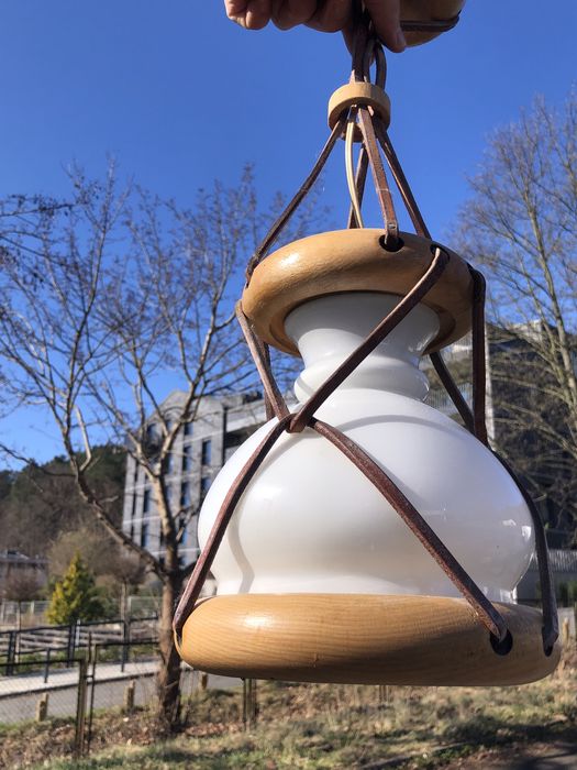 Lampa wisząca boho rustykalna kolonialna prl retro vintage