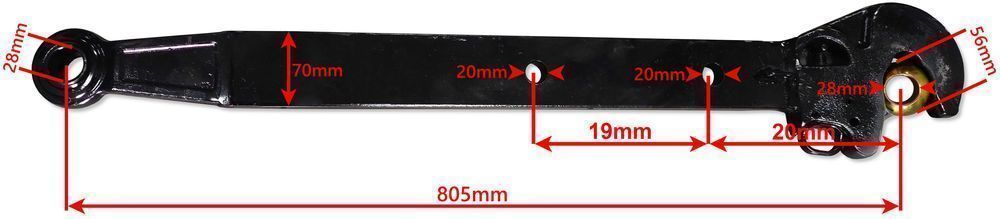 2x Cięgło Boczne Dolne BELKA RAMIĘ C-360 C360 28mm [7402]