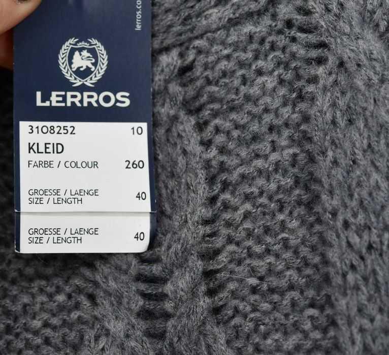 Szara dzianinowa sukienka Lerros 40 nowa