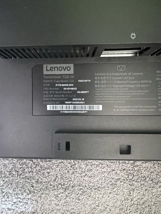 Monitor Lenovo ThinkVision T22i-20