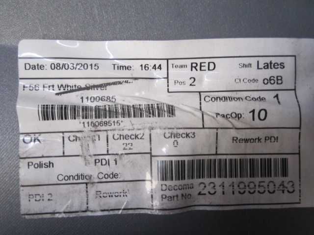 Mini F56 One -  párachoques