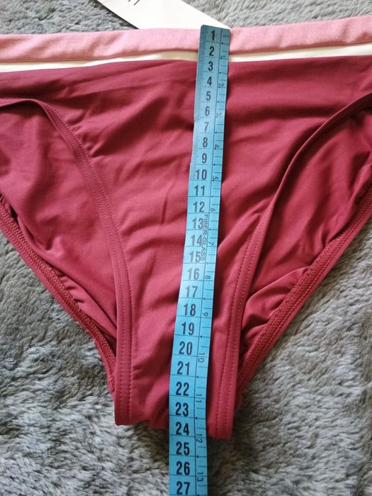 Dół od bikini Trójkolorowe bordowe klasyczne Esprit