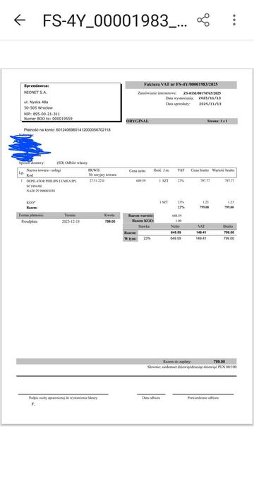 Philips Lumea 7000 depilator laserowy