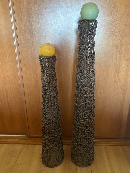 Decoração em Vime – Conjunto de 2 Peças