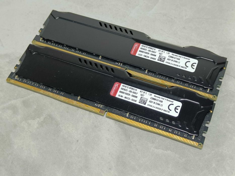 Оперативна память HyperX FURY DDR4 8GB 16GB 2133MHz У РОБОЧОМУ стані