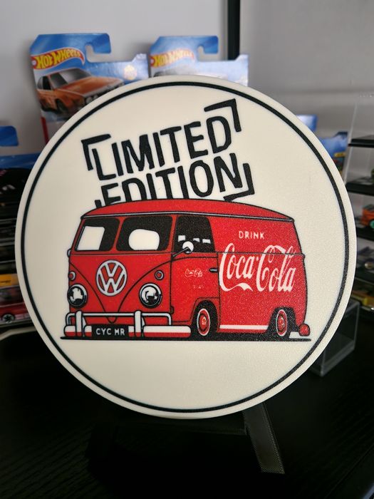 Tablica dekoracyjna Vw T1 logo Coca-Cola obraz znak druk 3d