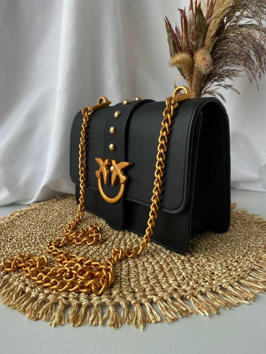 Жіноча сумка Pinko Classic Black/Gold