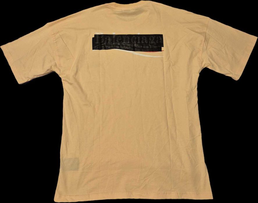 NOWOŚĆ Nowy koszulka tshirt bezowa Balenciaga Paris super JAKOŚĆ M