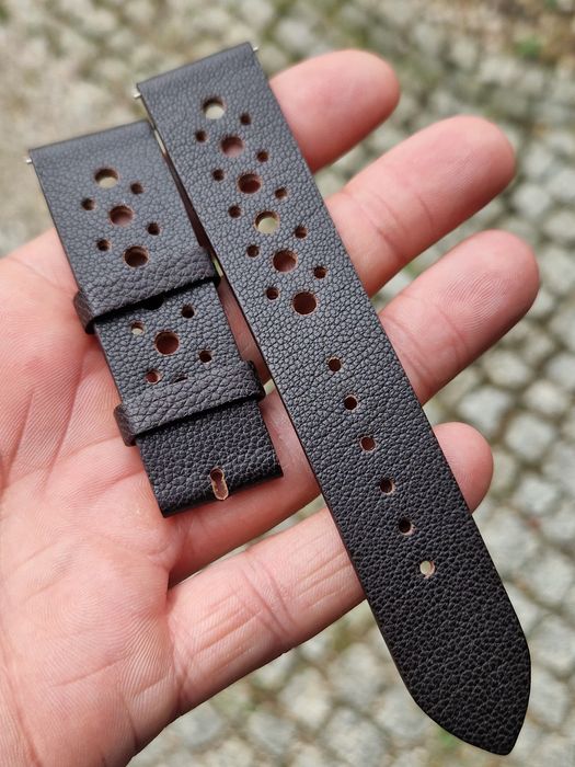 Nowy pasek rally  handmade ręcznie szyty do zegarka 22mm