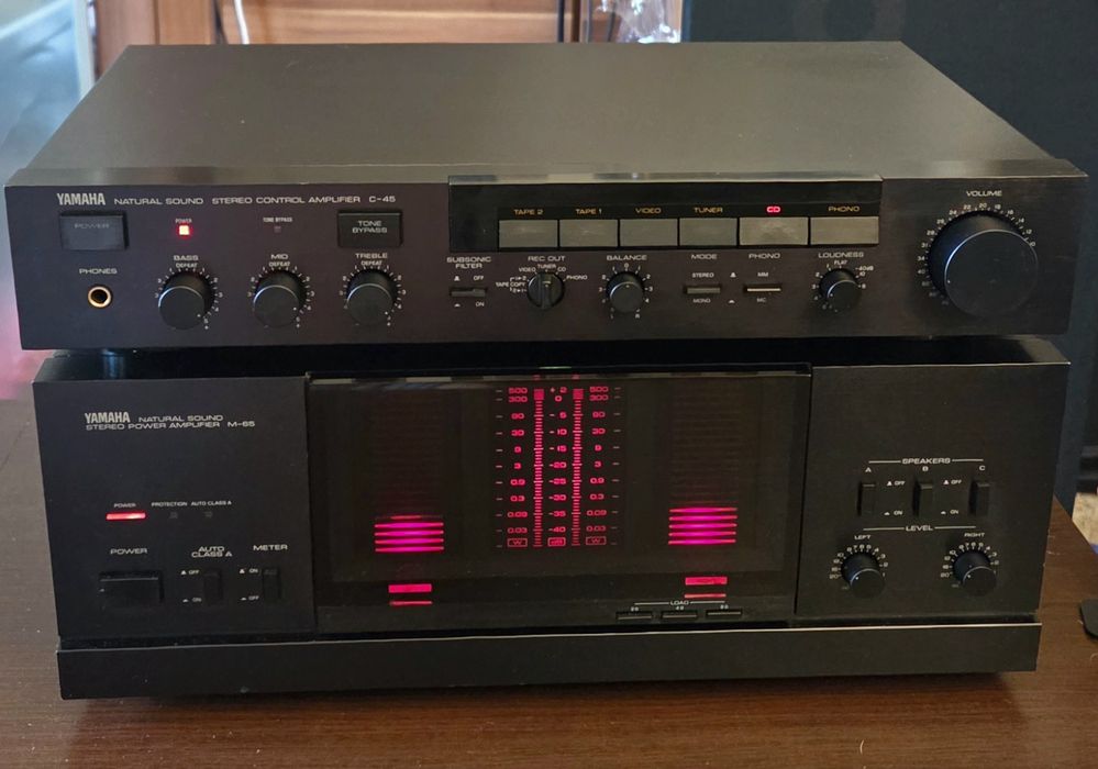 Yamaha M-65 , C-45, m65,c45 Końcówka, Preamp