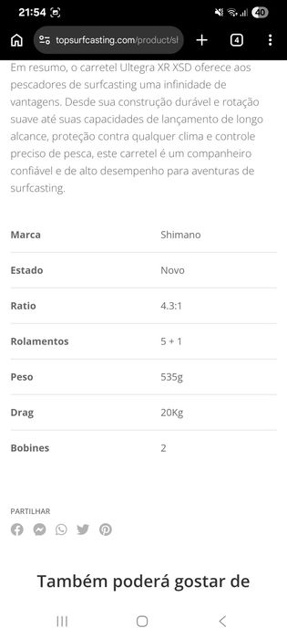 Surfcasting Shimano Ultegra XR XSD 14000